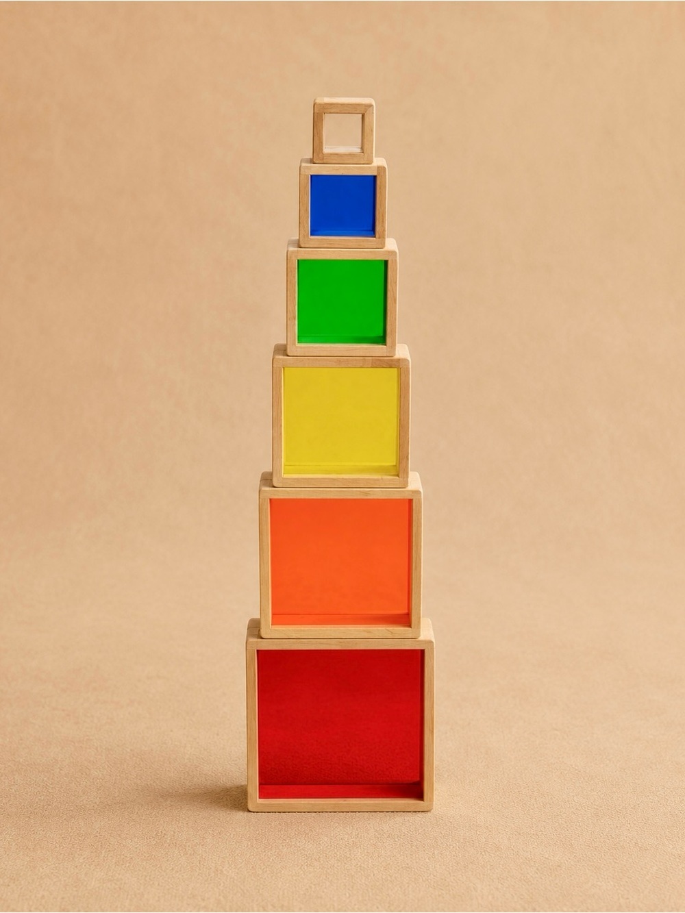 Guidecraft Stacking Rainbow Pyramid - Picture 2 of 15
